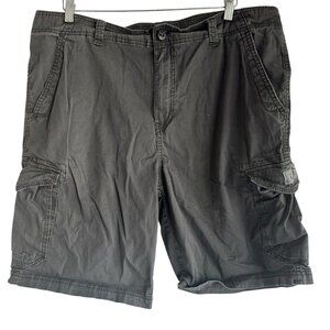 Unionbay Cargo Shorts Mens 40 Grey  Pockets Zip Fly Cotton Blend Gorpcore